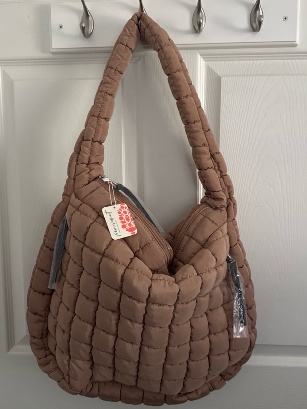 FP Movement by Free People Quilted Carryall Shoulder Bag in Desert Sands NWT